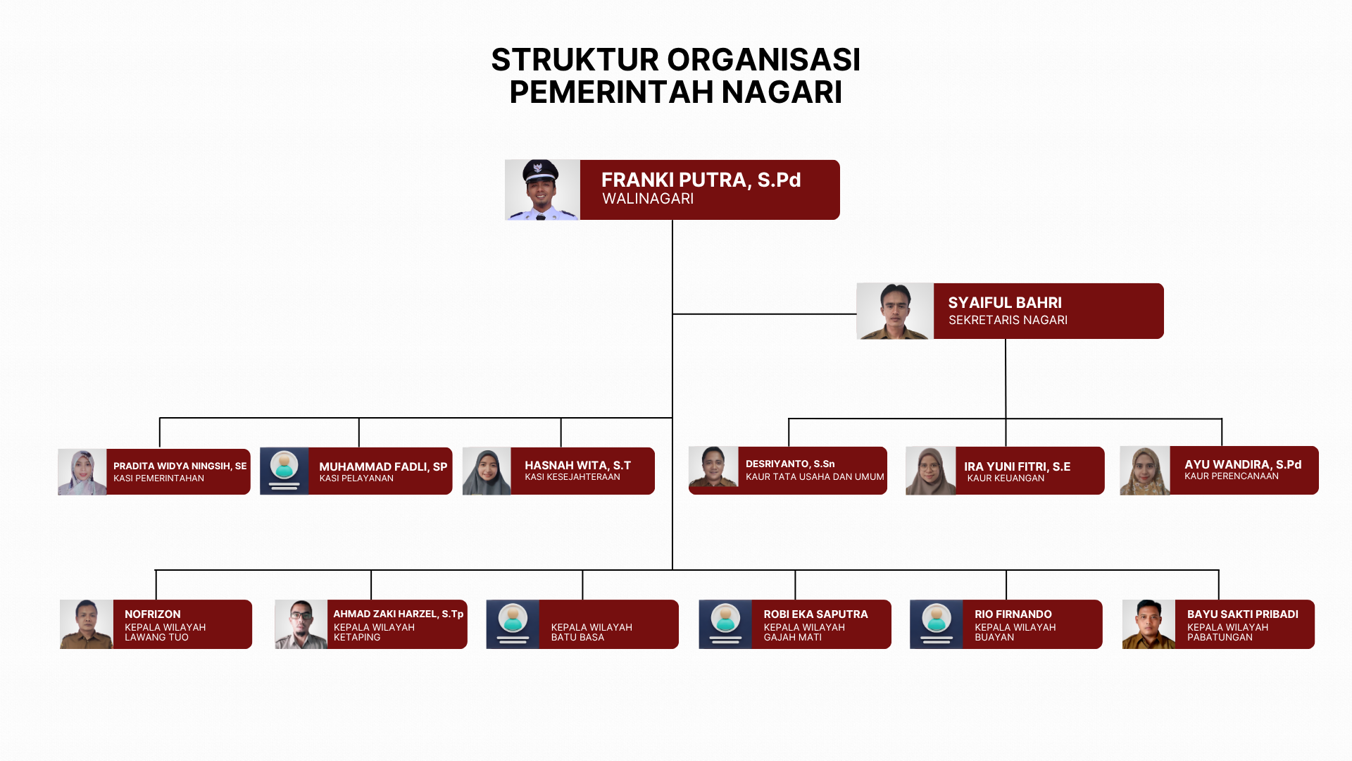 Struktur Organisasi Pemerintah Nagari Lawang
